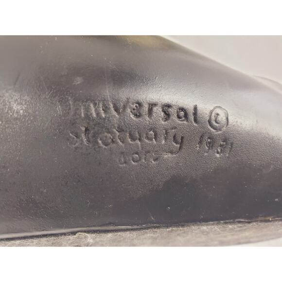 Black Unicorn Statue Vintage 1981 Universal Statuary Gold Horn 14” 80s Figurine - Picture 9 of 10